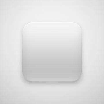 White Abstract App Icon Button Template Stock Illustration