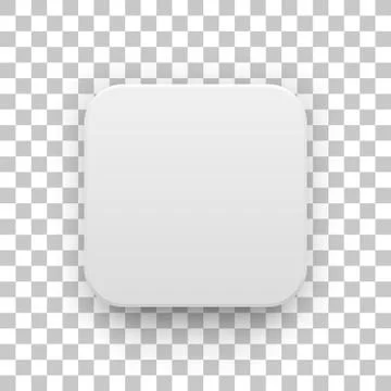 White Abstract App Icon Button Template Stock Illustration