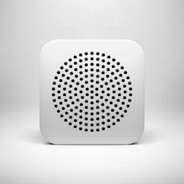 White Abstract App Icon Button Template Stock Illustration