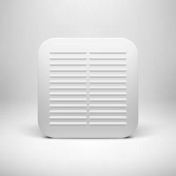 White Abstract App Icon Button Template 스톡 일러스트