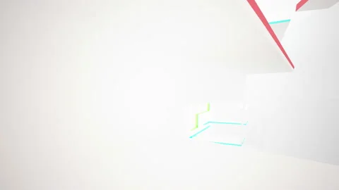 White  abstract architectural background whith colored gradient lines . Stock Footage 100629651