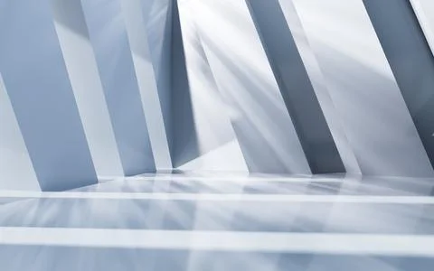 White abstract architecture background, 3d rendering. Stock Illustration