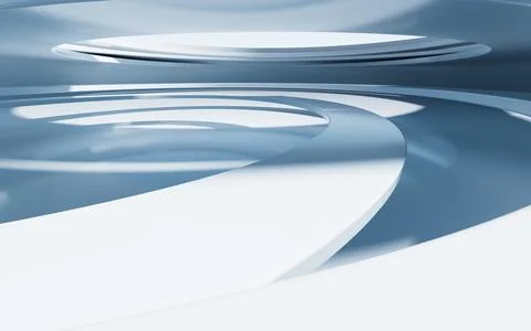 White abstract architecture background, 3d rendering. Stock Illustration