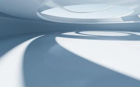 White abstract architecture background, 3d rendering. Ilustração Stock