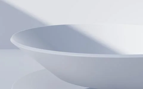 White abstract architecture curved background, 3d rendering. Illustrazione stock