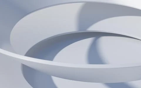 White abstract architecture curved background, 3d rendering. Illustrazione stock