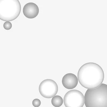 White abstract background and gradient white and gray spheres Stock Illustration