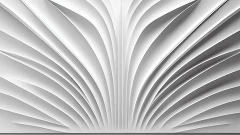 White abstract background with curved lines. 3d illustration. Stock Illustration