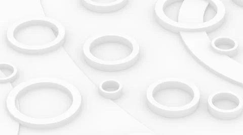 White abstract background with cylinders, 3d illustration Stock Illustration