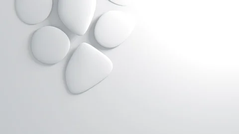 White Abstract Background ellipses. Seamless animation. Stock Footage 124921195