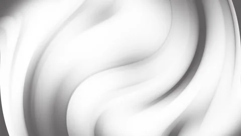 White abstract background with flowing liquid waves. Looped seamless Stock Footage 240109990