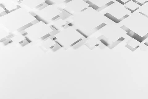 White abstract background - geometric pattern of soar rhombuses in soft light Stock Photos