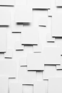 White abstract background - geometric pattern of squares in soft light with s Stock Photos