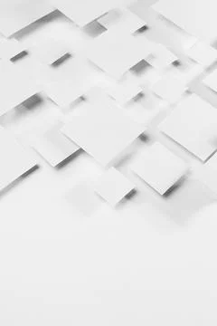 White abstract background - geometric pattern of soar rhombuses in soft light Stock Photos