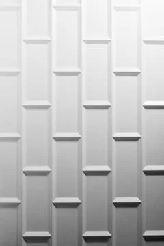 White abstract background of glossy ceramic rectangle tile with gradient, pat Foto stock