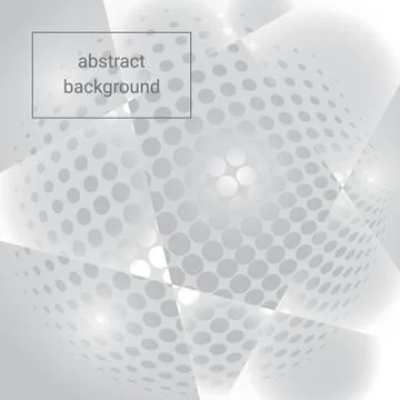 White abstract background with halftone and rays Stock Illustration