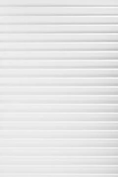 White abstract background of horizontal folded striped pattern, perspective,  Stock Illustration