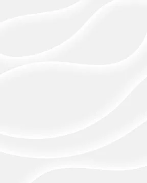 White abstract background with minimalist fluid wave curves and shadows, mo.. Stock Illustration