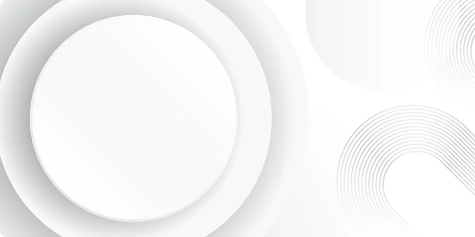 White abstract background. Modern circle lines pattern. Futuristic concept... Stockillustratie