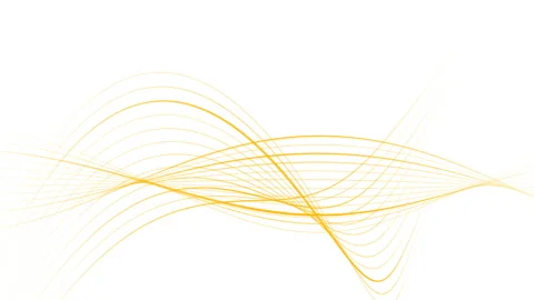 White abstract background. Moving and rotating golden lines. Vidéo 94017680