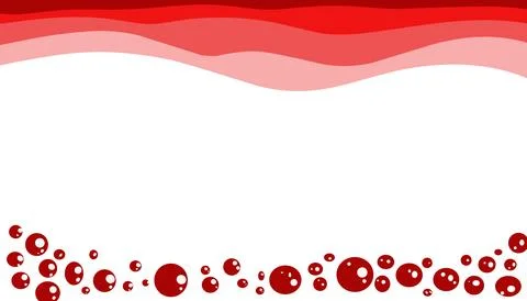 White Abstract background with red liquid and red bubbles Stock-Illustration