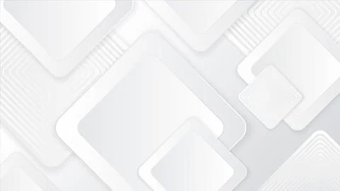 White Abstract Background with Square Shapes Stock Illustration