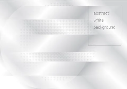 White abstract background with transparent stripes and spheres Stock Illustration