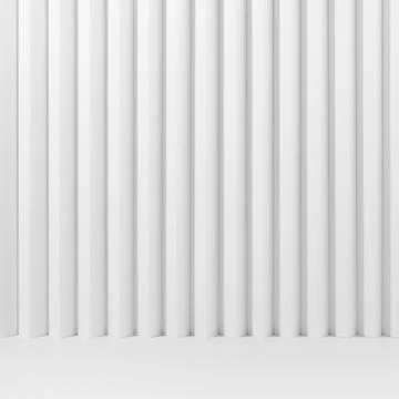 White abstract background of vertical parallel lines pattern, floor, stage mo Stock Photos