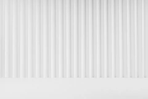White abstract background of vertical striped pattern with perspective, floor Stock Illustration
