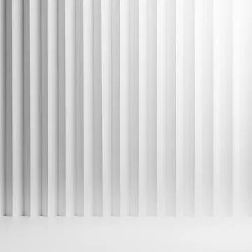 White abstract background of vertical striped rippled gradient light pattern, Stock Illustration