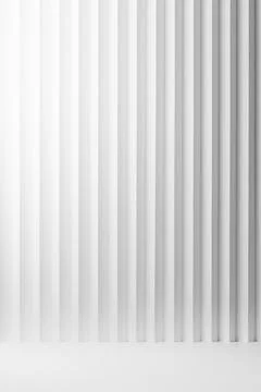 White abstract background of vertical striped rippled gradient light pattern, Stock Photos