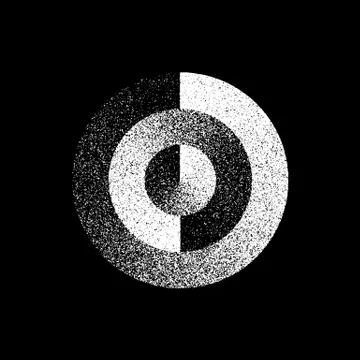White Abstract Circle Badge Stock Illustration