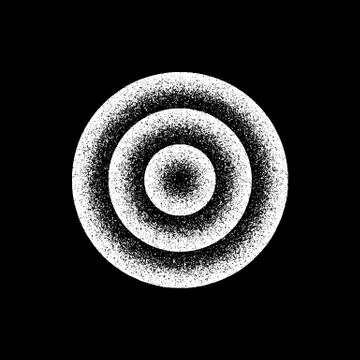 White Abstract Circle Badge Stock Illustration
