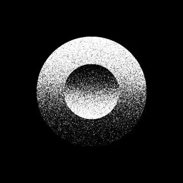 White Abstract Circle Badge Stock Illustration