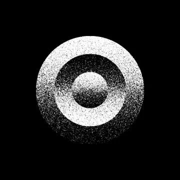 White Abstract Circle Badge Stock Illustration
