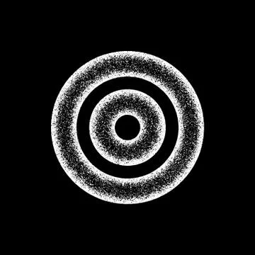 White Abstract Circle Badge Stock Illustration