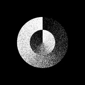 White Abstract Circle Badge Stock Illustration