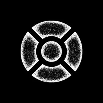 White Abstract Circle Badge Stock Illustration