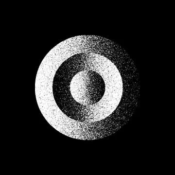White Abstract Circle Badge Stock Illustration