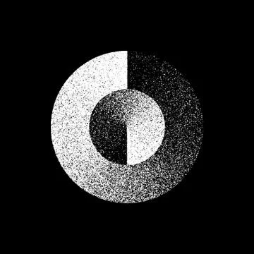 White Abstract Circle Badge Stock Illustration