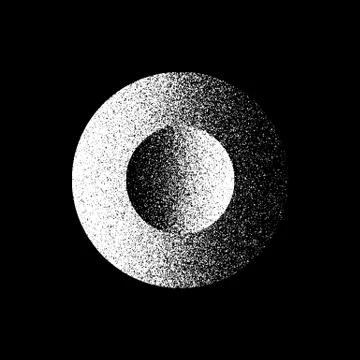 White Abstract Circle Badge Stock Illustration