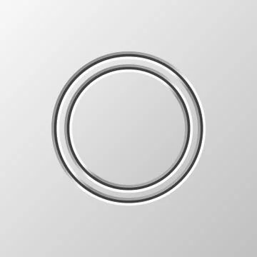 White Abstract Circle Button Template Stock Illustration