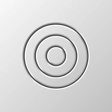 White Abstract Circle Button Template Stock Illustration
