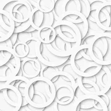 White abstract circle vector background Stock Illustration