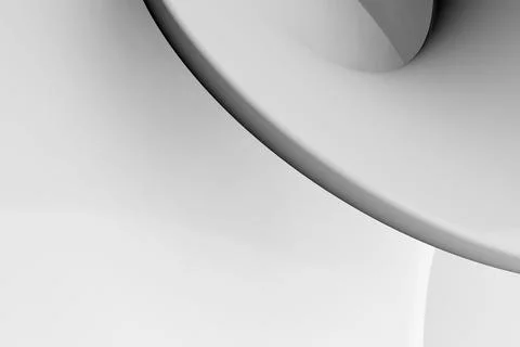 White abstract computer generated 3D distorted wave shape Illustrazione stock