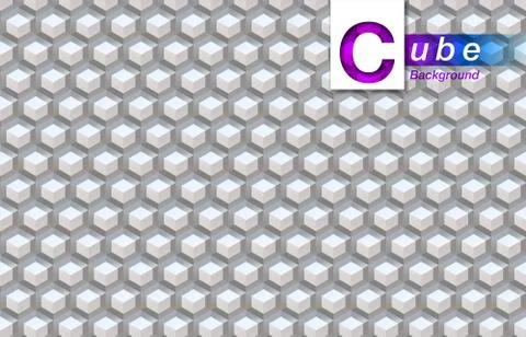 White abstract cube background Illustrazione stock