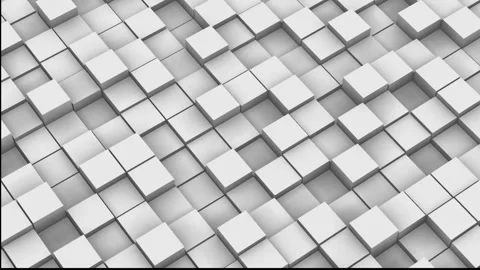 White Abstract Cube Wave Loop Stock Footage 336187562