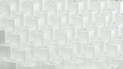 White abstract cubes background. Repeating pattern. 3D illustration White ... Stock Photos