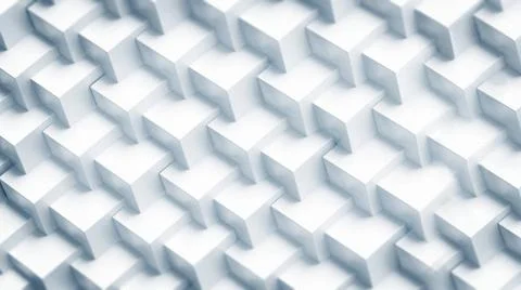 White abstract cubes background. Repeating pattern. 3D illustration White ... Stock Photos