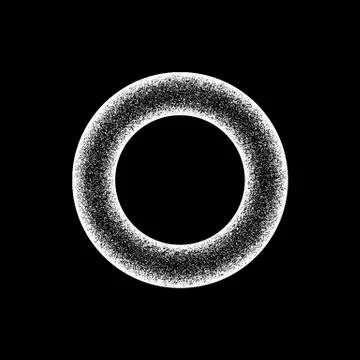 White Abstract Donut Badge Illustrazione stock